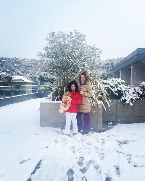 Ünlülerin kar paylaşımları