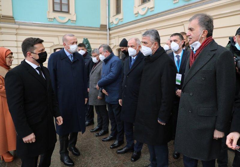 Cumhurbaşkanı Erdoğan Ukrayna'da törenle karşılandı