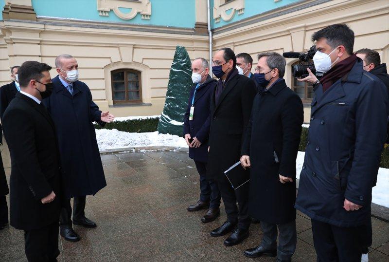 Cumhurbaşkanı Erdoğan Ukrayna'da törenle karşılandı