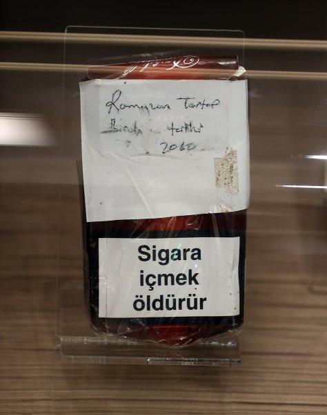 Cumhurbaşkanı Erdoğan'ın topladığı sigara paketlerinden kareler