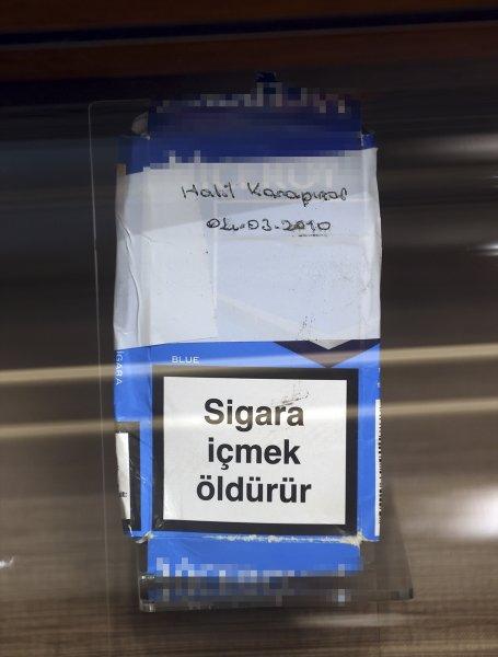 Cumhurbaşkanı Erdoğan'ın topladığı sigara paketlerinden kareler