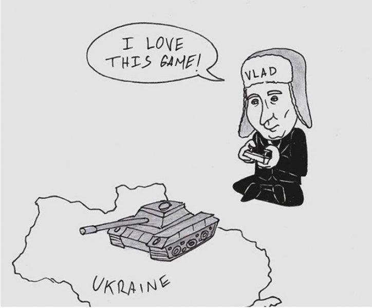 Sanatçılar çizimleriyle, Rus Ukrayna savaşını anlattı