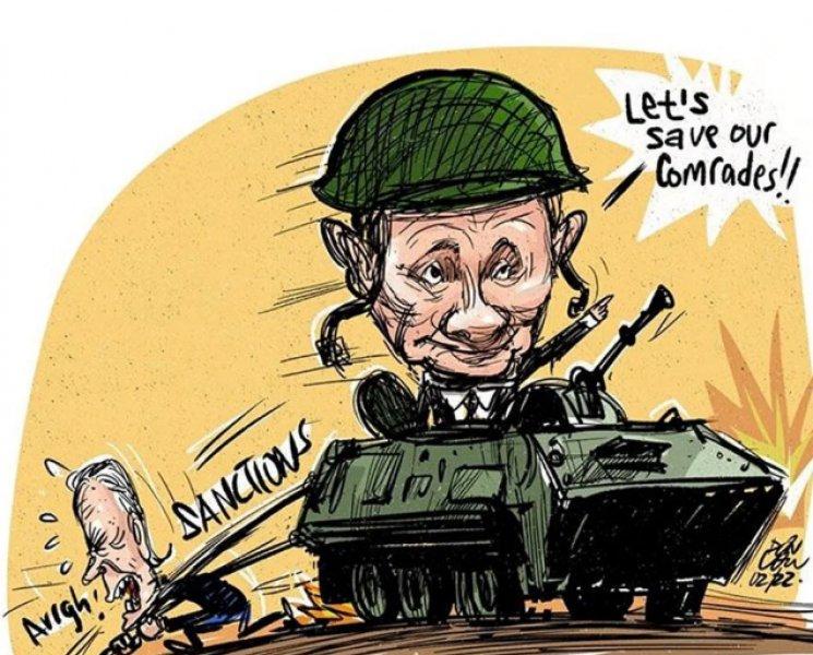 Sanatçılar çizimleriyle, Rus Ukrayna savaşını anlattı