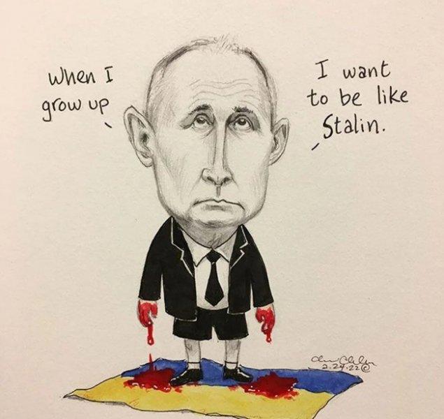 Sanatçılar çizimleriyle, Rus Ukrayna savaşını anlattı