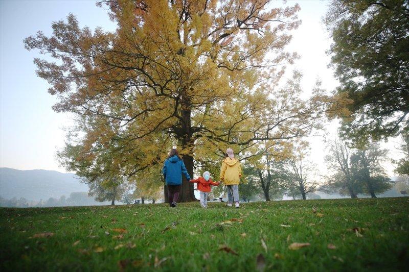 Efteni Gölü, sonbaharın büyülü renklerine büründü