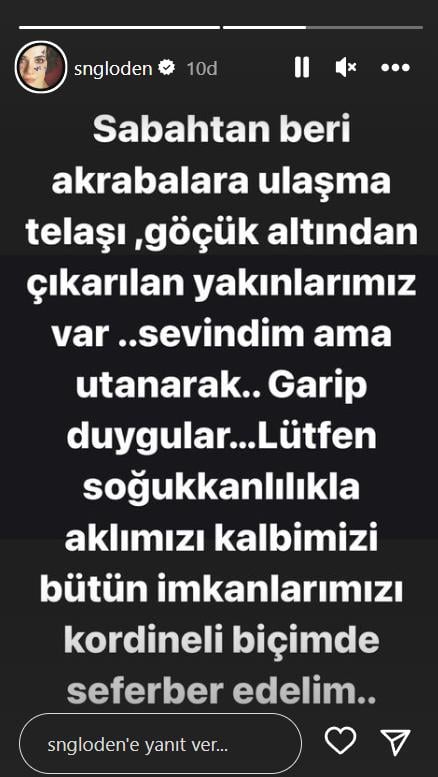 Ünlülerden deprem paylaşımları