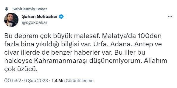 Ünlülerden deprem paylaşımları