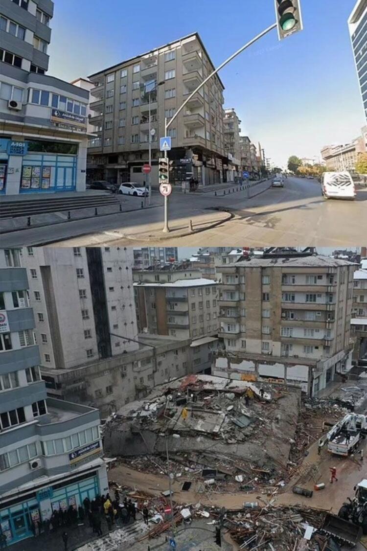 Fotoğrafla Maraş depremi öncesi ve sonrası