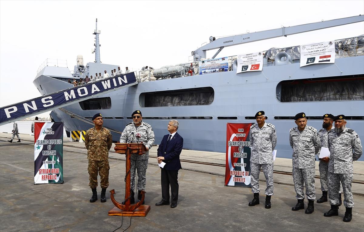 Türkiye'ye yardım devam ediyor! Pakistan 3. gemiyi de yola çıkarttı