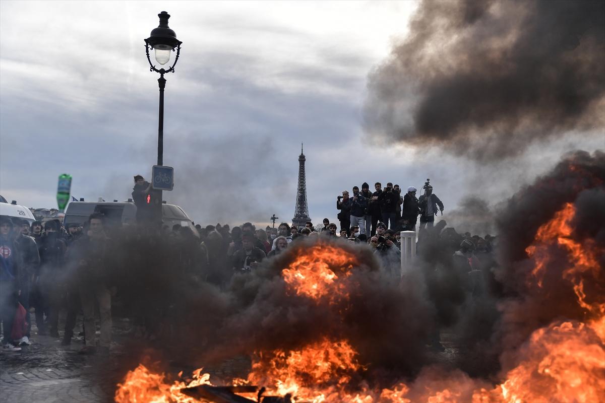 Avrupa'nın göbeğinde eylem! Emeklilik reformu karşıtları güvenlik güçleriyle karşı karşıya geldi