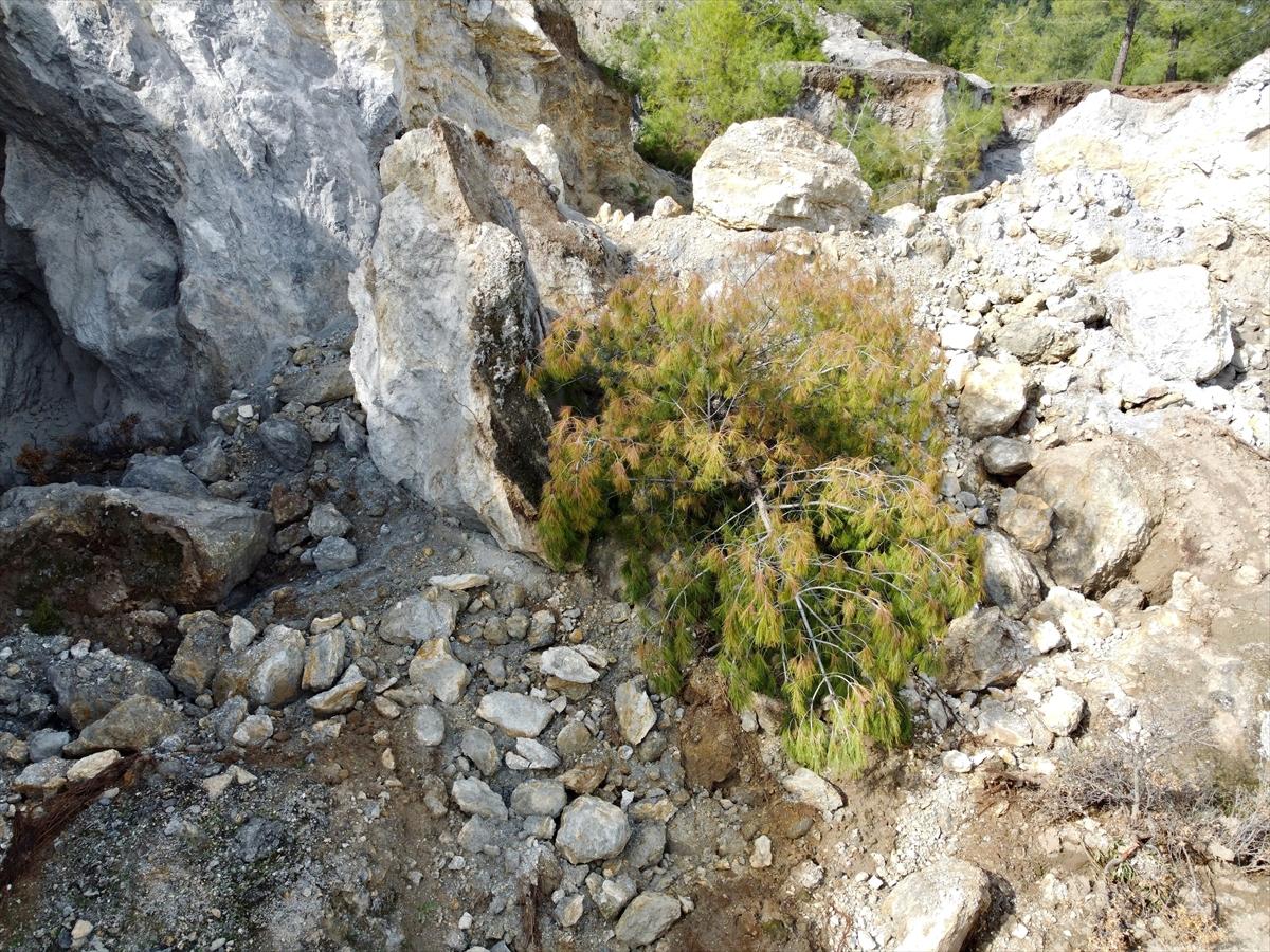Hatay'da depremin ardından yarıklar oluştu