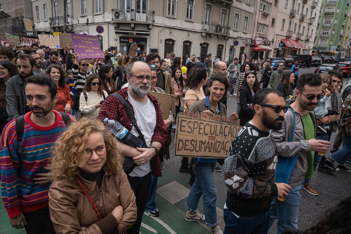 Portekiz'de konut krizi! 6 büyük kentte gösteri düzenlendi