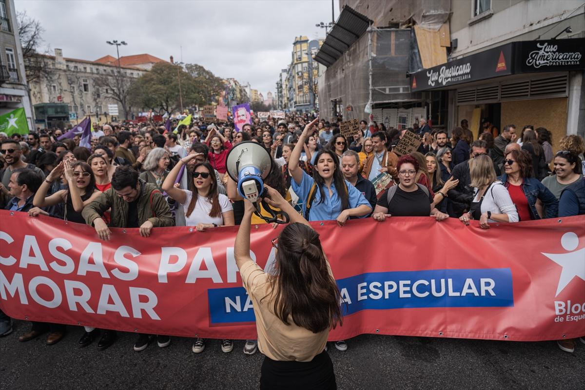 Portekiz'de konut krizi! 6 büyük kentte gösteri düzenlendi