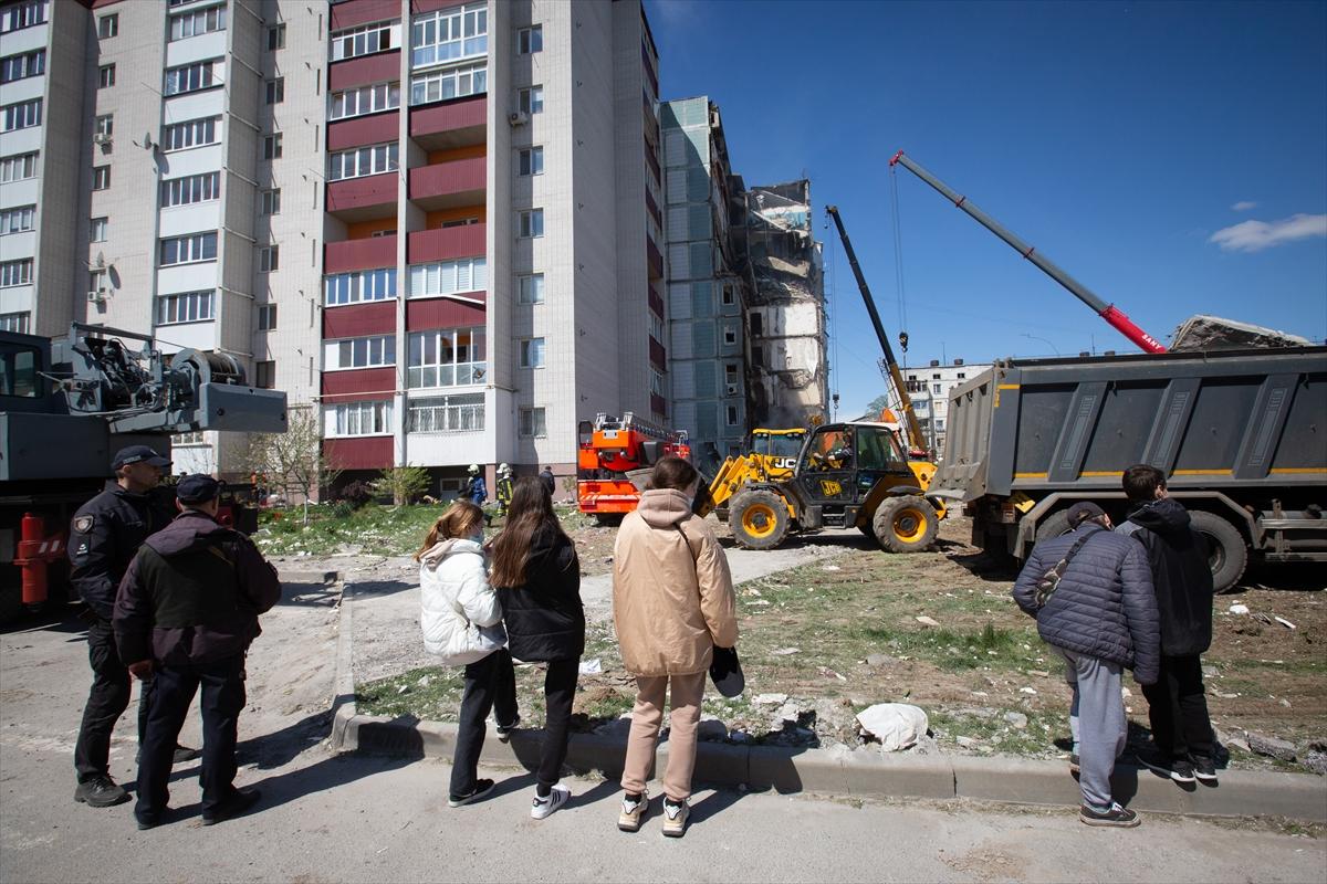 Ukrayna saldırı altında: Başkent Kiev'den hava saldırısı sonrası kareler
