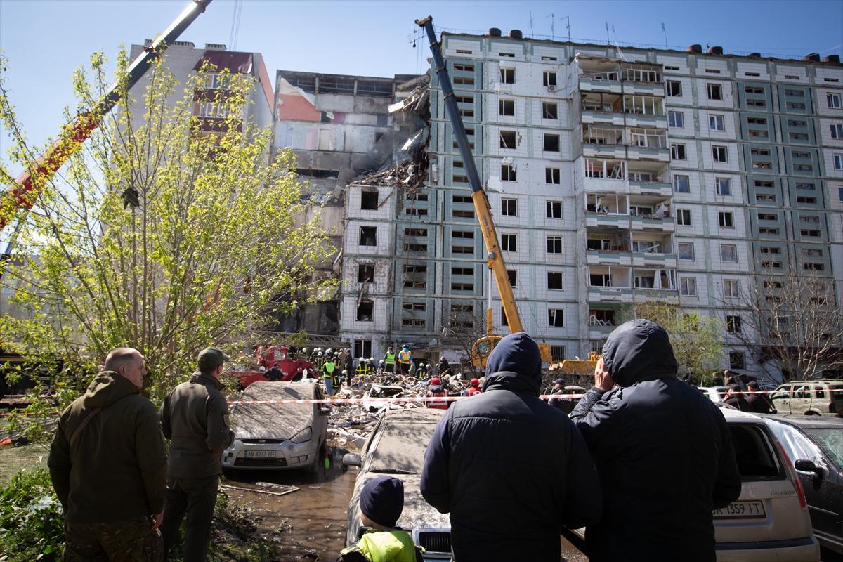 Ukrayna saldırı altında: Başkent Kiev'den hava saldırısı sonrası kareler