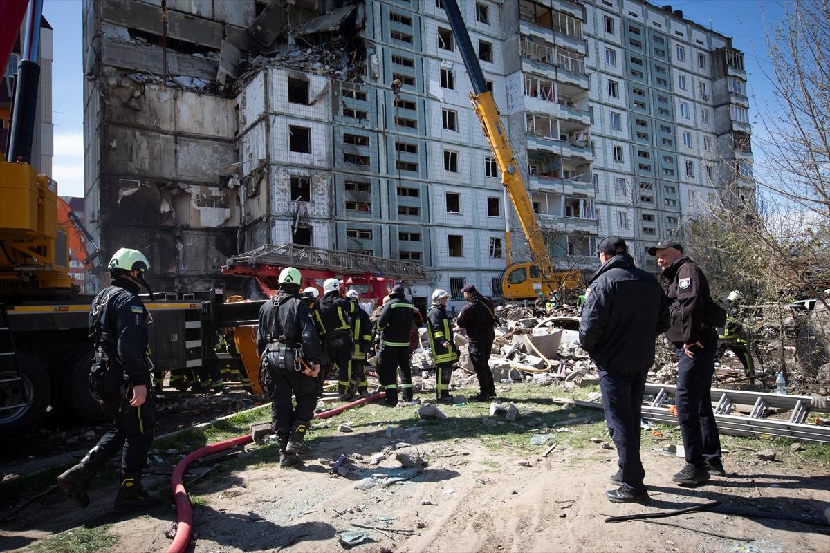 Ukrayna saldırı altında: Başkent Kiev'den hava saldırısı sonrası kareler