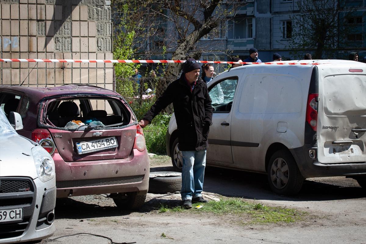 Ukrayna saldırı altında: Başkent Kiev'den hava saldırısı sonrası kareler