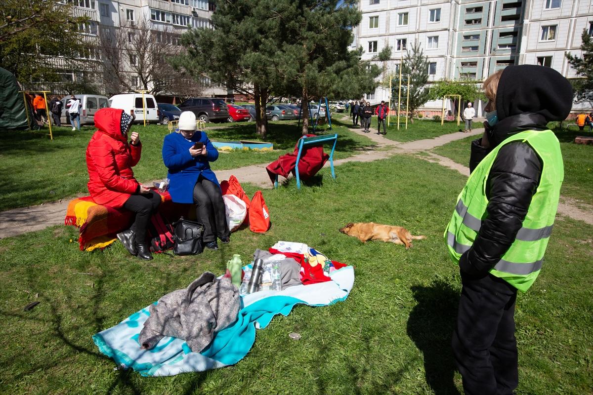 Ukrayna saldırı altında: Başkent Kiev'den hava saldırısı sonrası kareler