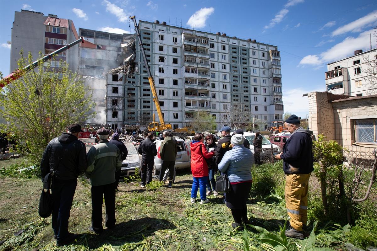 Ukrayna saldırı altında: Başkent Kiev'den hava saldırısı sonrası kareler