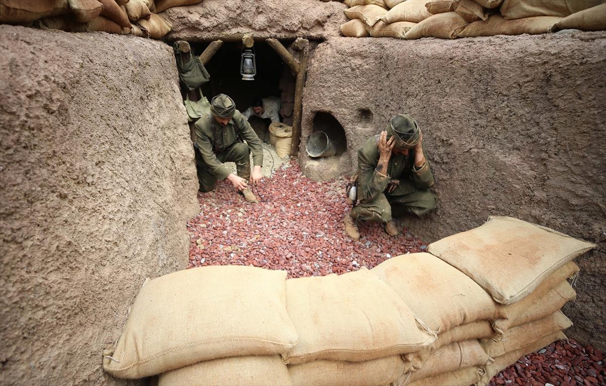 Çanakkale ruhunu yaşatacak siper canlandırma projesinden kareler