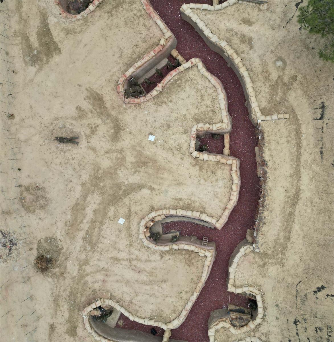 Çanakkale ruhunu yaşatacak siper canlandırma projesinden kareler