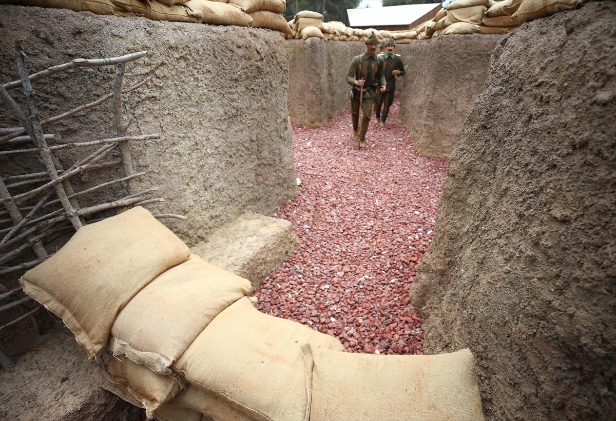 Çanakkale ruhunu yaşatacak siper canlandırma projesinden kareler