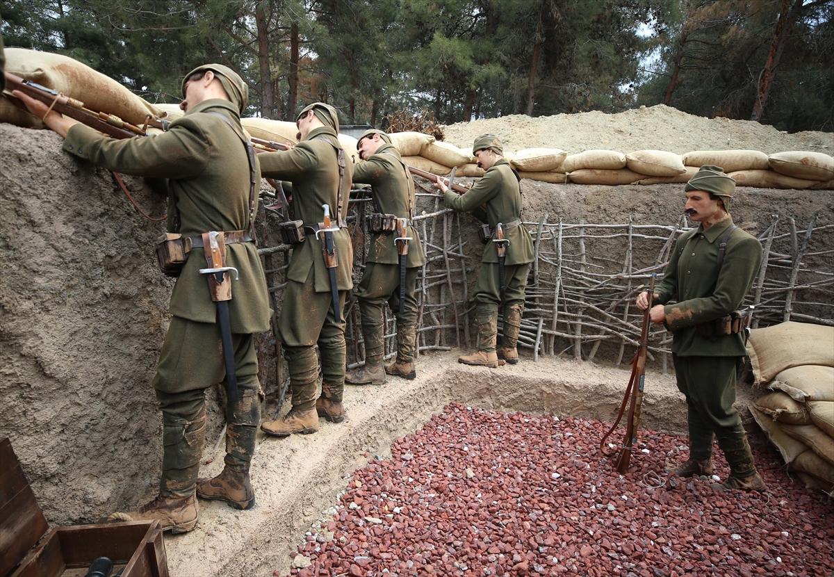 Çanakkale ruhunu yaşatacak siper canlandırma projesinden kareler