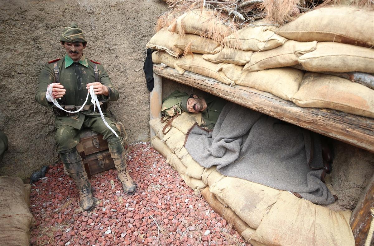 Çanakkale ruhunu yaşatacak siper canlandırma projesinden kareler