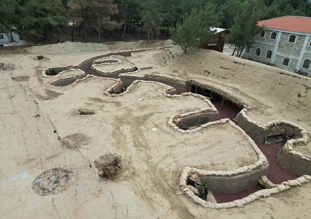 Çanakkale ruhunu yaşatacak siper canlandırma projesinden kareler