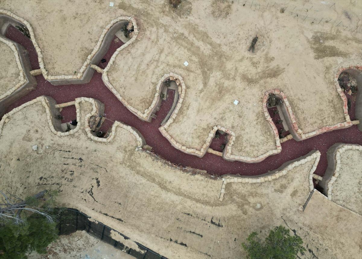 Çanakkale ruhunu yaşatacak siper canlandırma projesinden kareler