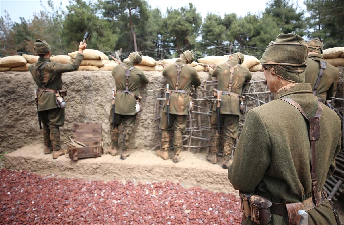 Çanakkale ruhunu yaşatacak siper canlandırma projesinden kareler
