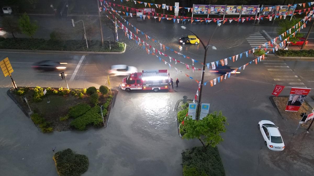 Başkent Ankara'dan sel manzaraları