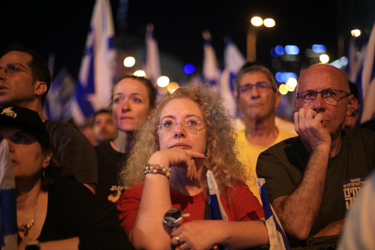 İsrail'de yargı reformu protestosu: 25'inci haftada yine meydanlara indiler