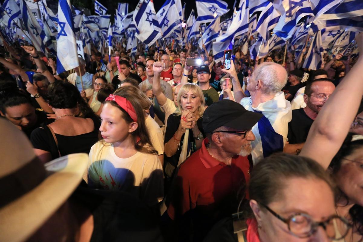 İsrail'de yargı reformu protestosu: 25'inci haftada yine meydanlara indiler