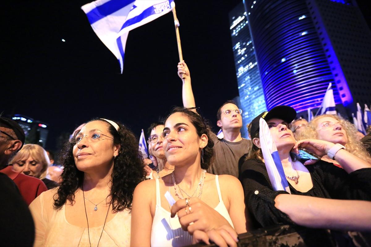 İsrail'de yargı reformu protestosu: 25'inci haftada yine meydanlara indiler