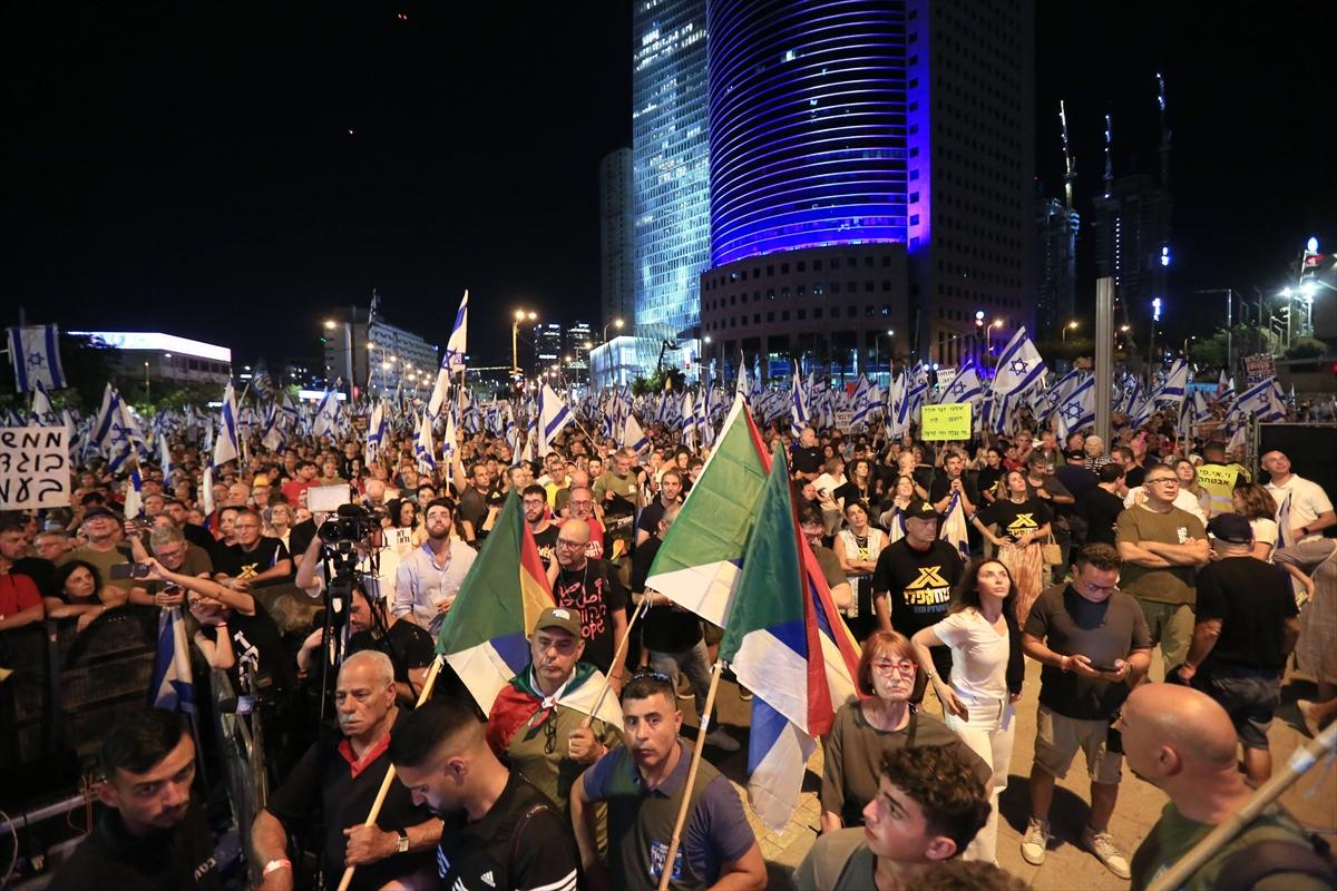 İsrail'de yargı reformu protestosu: 25'inci haftada yine meydanlara indiler