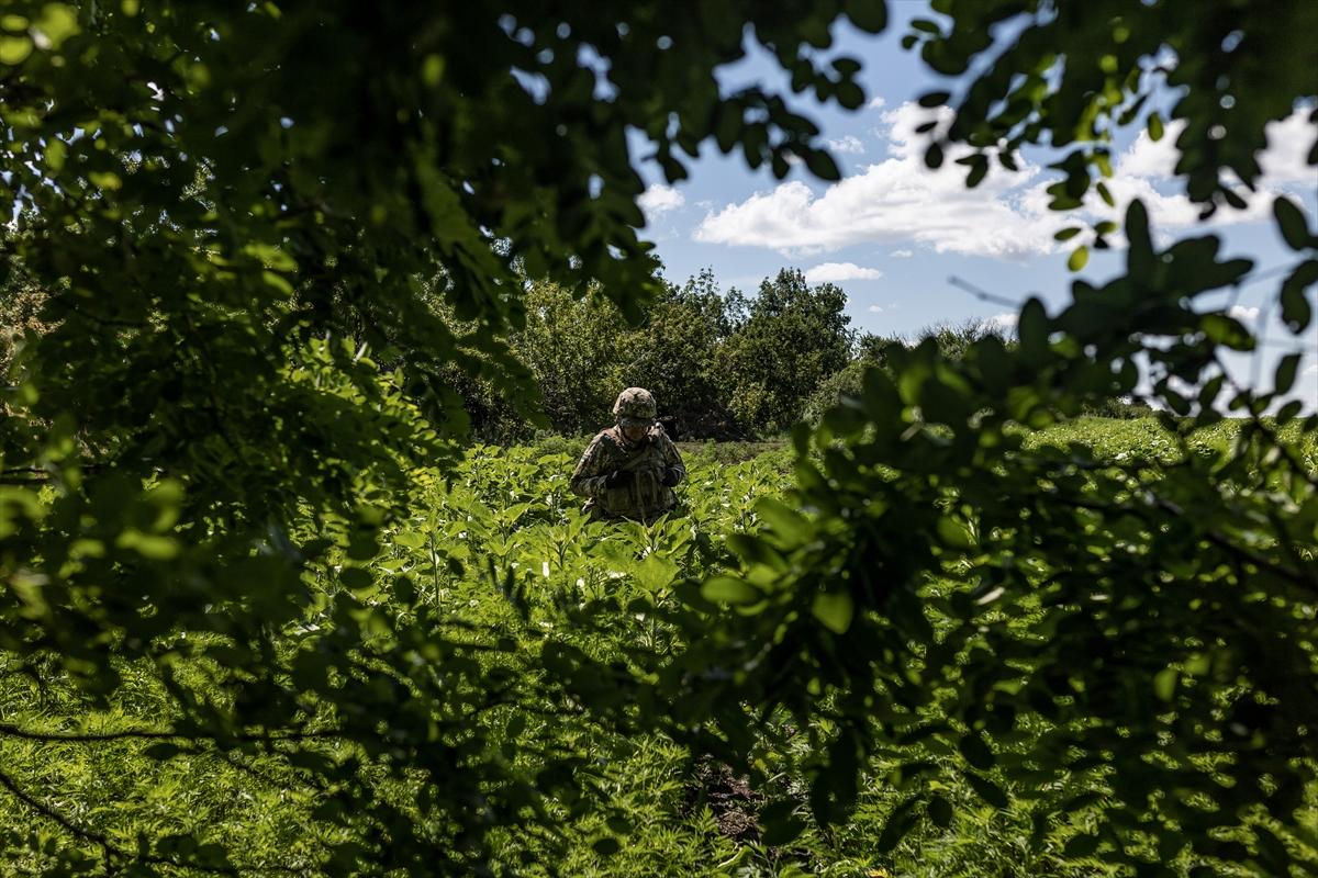 Ukraynalı askerlerin düşman tehditine karşı hazırlıkları devam ediyor