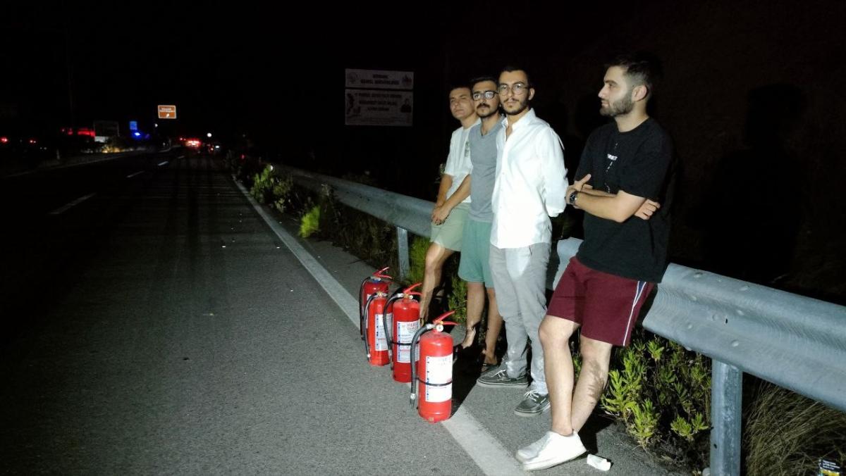 Kemer'deki orman yangınına havadan müdahale