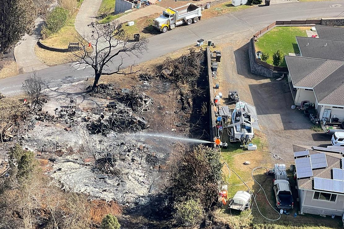 Hawaii'de orman yangını sonrası tahribatın büyüklüğü fotoğraflara yansıdı
