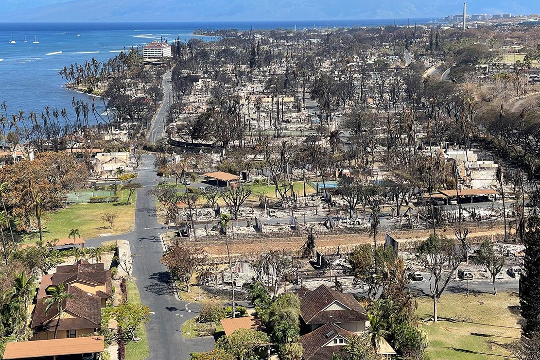Hawaii'de orman yangını sonrası tahribatın büyüklüğü fotoğraflara yansıdı