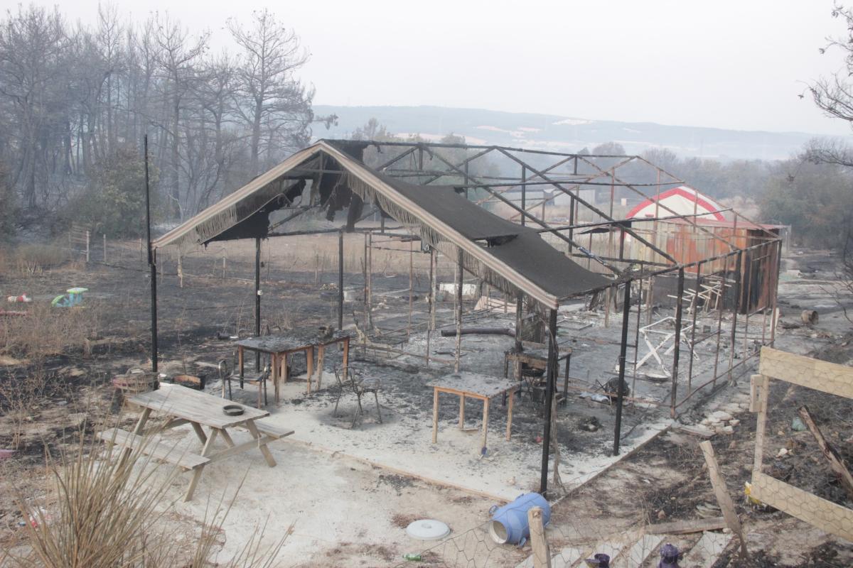 Çanakkale'de yangının ardından köyler küle döndü