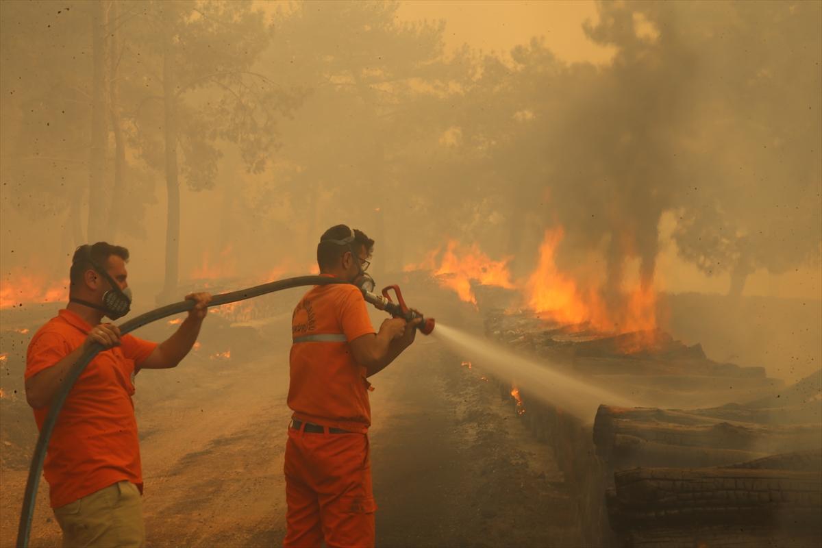 Kontrol altına alınan Çanakkale yangınından kareler