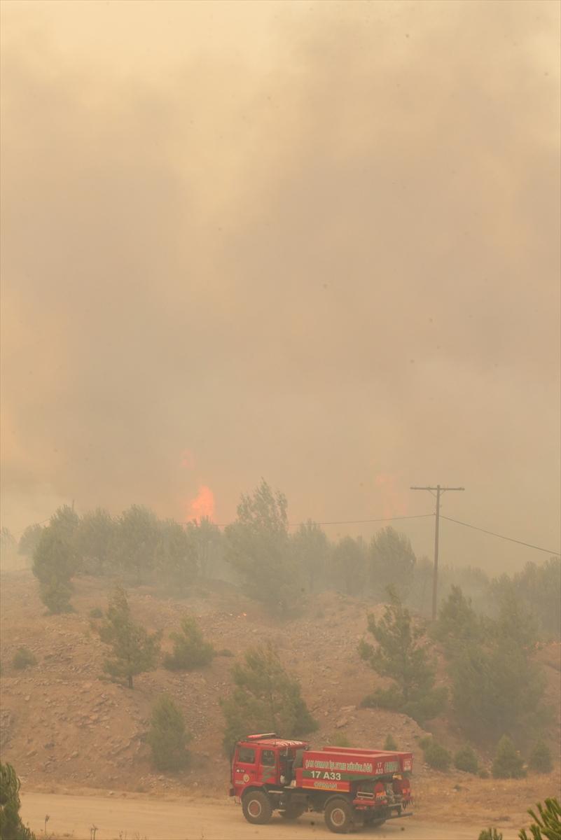 Kontrol altına alınan Çanakkale yangınından kareler