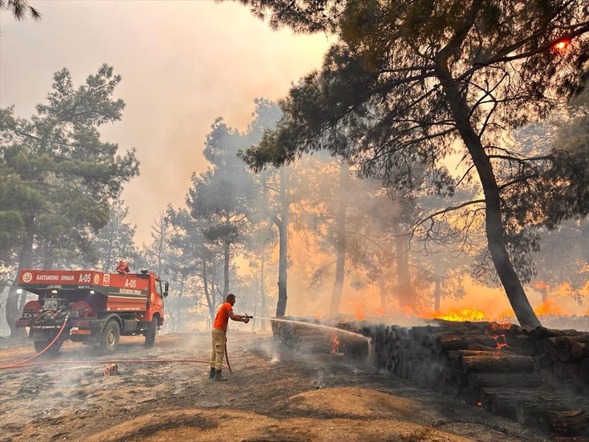 Kontrol altına alınan Çanakkale yangınından kareler