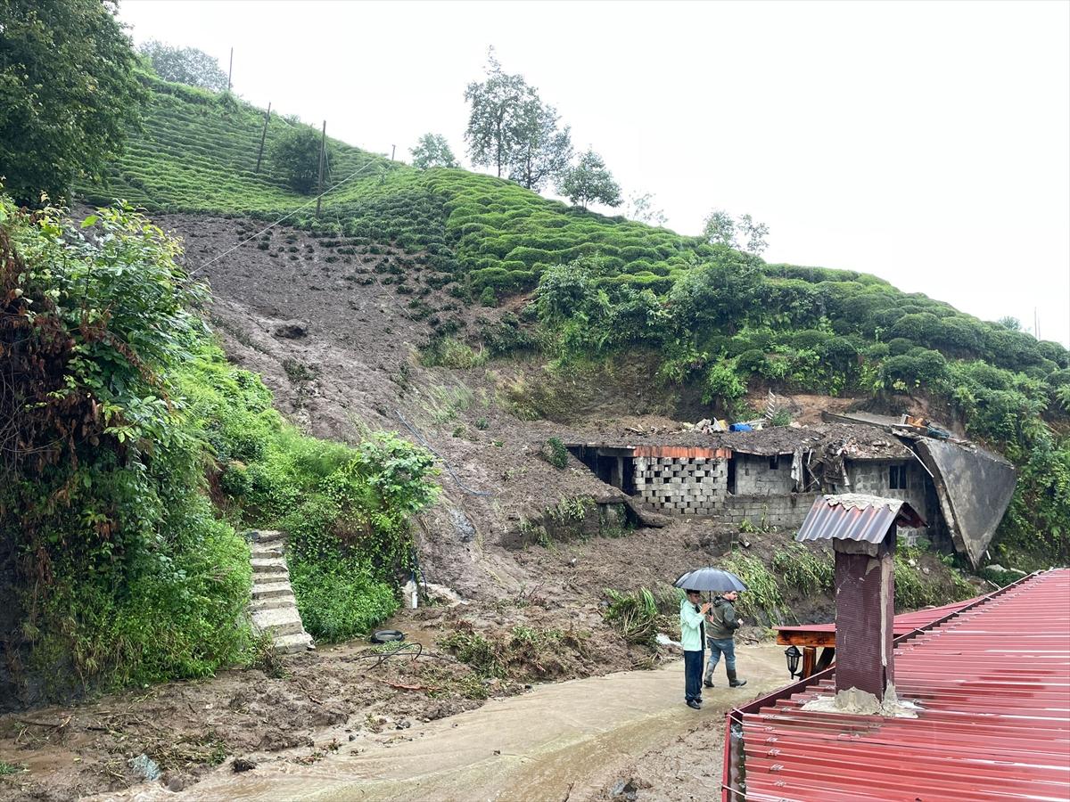 Rize'de şiddetli yağış sele neden oldu