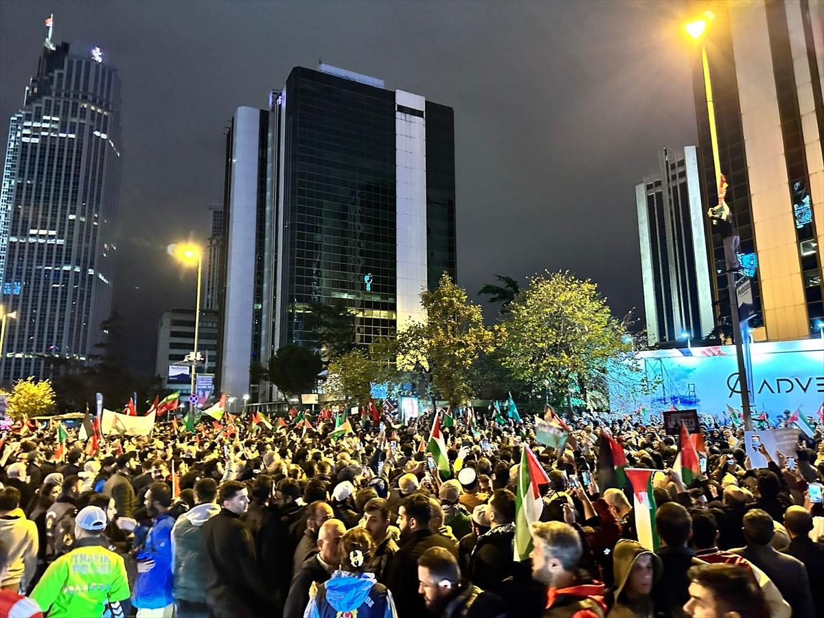 Yurt genelinde İsrail'in hastane saldırısı protesto edildi