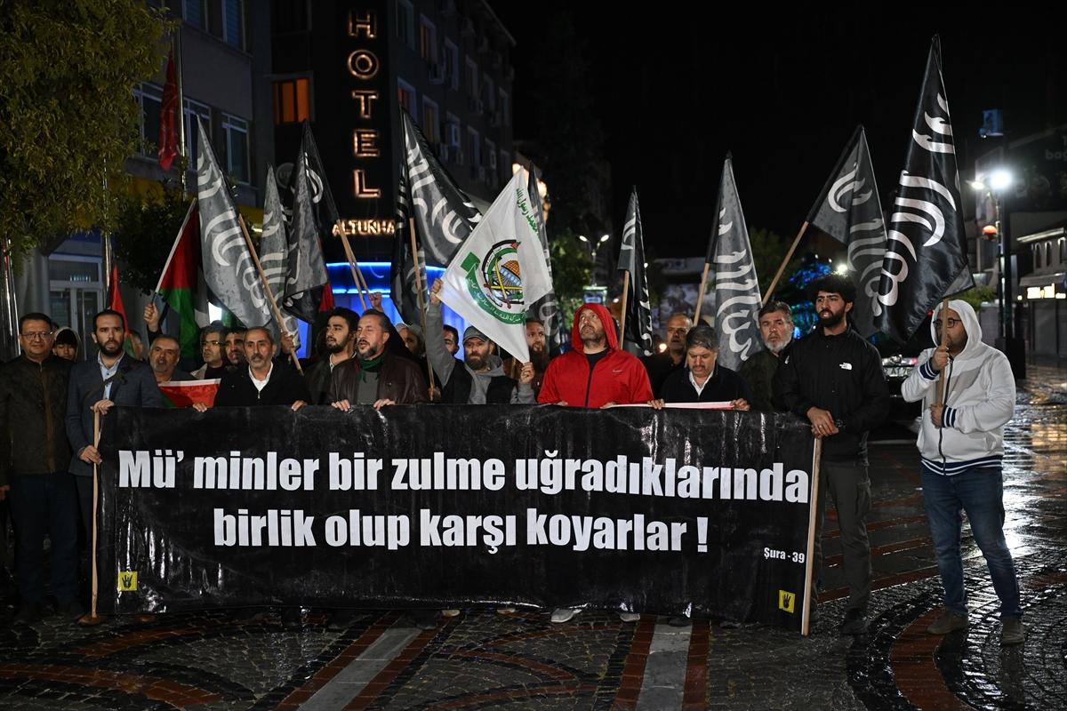 Yurt genelinde İsrail'in hastane saldırısı protesto edildi