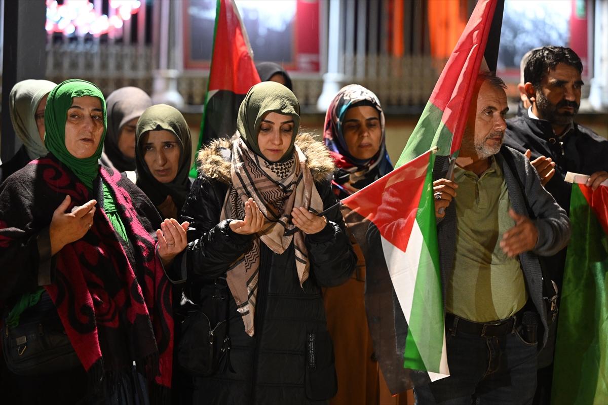 Yurt genelinde İsrail'in hastane saldırısı protesto edildi