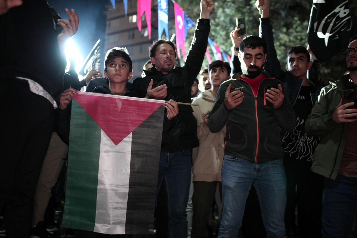 Yurt genelinde İsrail'in hastane saldırısı protesto edildi