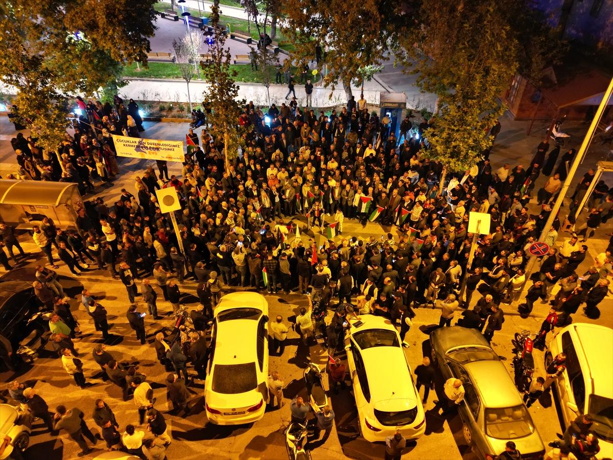 Yurt genelinde İsrail'in hastane saldırısı protesto edildi